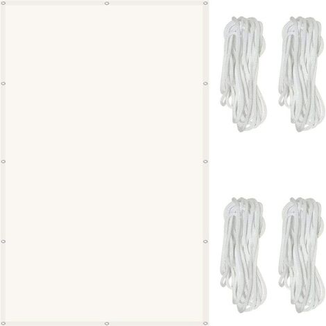 Voile d'ombrage Imperméable Rectangulaire 2 x 3 m Une Protection des Rayons UV à 98% Voile D'ombrage Toile, avec Cordes de 1.5 m pour en Plein air, Jardin & terrasse,Beige - RWVoile d'ombrage (1/5)