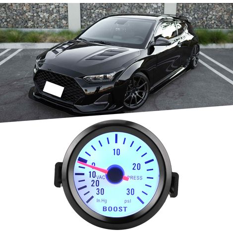 Manomètre de pression de suralimentation automobile de 52 mm (2 pouces) avec aiguille lumineuse bleue (psi) (1/5)