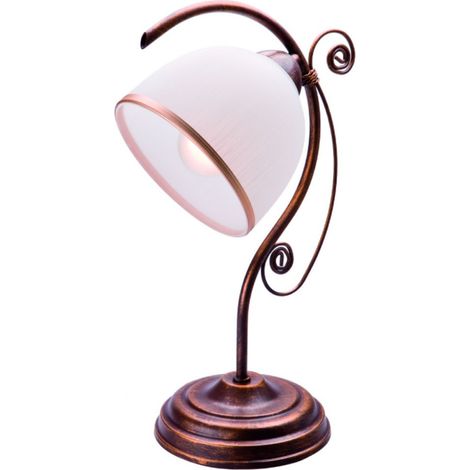 Lamkur Retro Tischlampe Braun, 1x E27 (1/5)