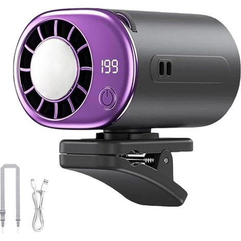 Ventilateur à pince Écran LED rechargeable réglable (1/5)