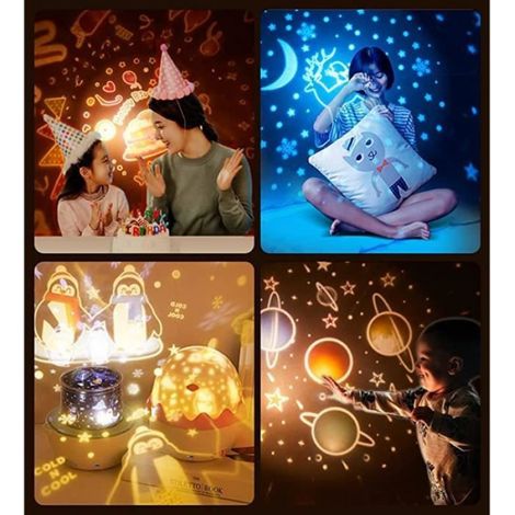 Veilleuse Bébé Projecteur pour Chambre - AMOUNE - Rotation - LED - Multicolore (1/4)