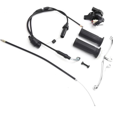 Poignée d'accélérateur, câble de frein, levier de frein et contacteur d'allumage - Kit compatible Yamaha YZinger 50 / PeeWee PW50 (1/5)