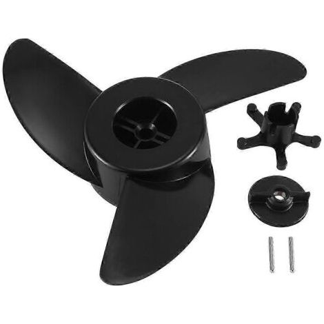 Propeller für ET44L ET54L D65L Elektromotoren, Montagezubehör für Trollingmotoren, 3 schwarze Blätter (1/5)