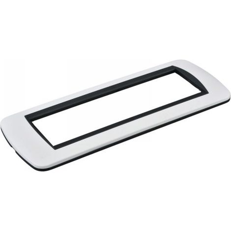 Placca Plastica Ovale MBL 7M Bianco Compatibile Bticino Living BLN88701