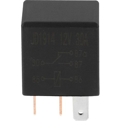 Kfz-Relais, Anlasserrelais, Abschaltrelais, Blinkerrelais, 30-A-Relais-3.5X2.3CM-Black (1/3)