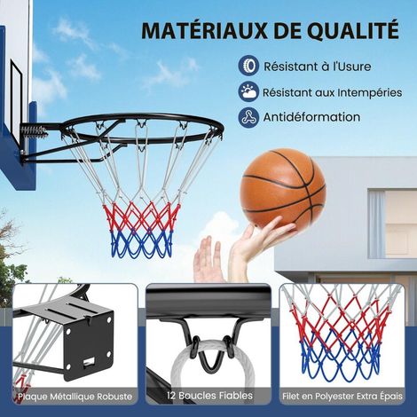 Remplacez votre panier usé avec cet arceau de basket 45 cm à double ressort, pour école, cour ou garage (1/5)