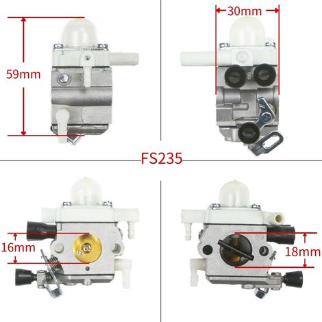 Suitable for Stihl FS235, FS230 and FR235-R carburetor lawnmowers. (1/3)
