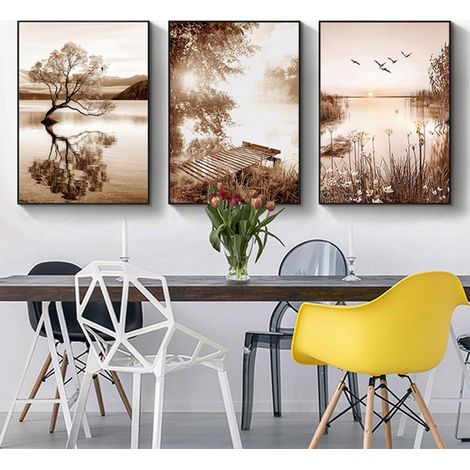 Lot de 3 posters bohémiens ensemble de posters esthétiques avec plantes décoration murale bohème images sans cadre Poster 07 30 x 40 cm (1/5)