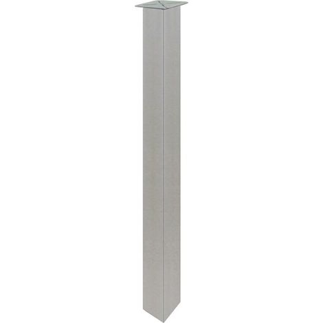 GAMBA QUADRA CON PIASTRA FISSA L50X50MMH710 GRIGIA