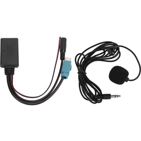 Ce module Bluetooth sans fil pour voiture est compatible avec les lecteurs CD Alpine fabriqués à partir de 2009, et comprend un câble d'entrée AUX de 3,5 mm et un câble de microphone de 1,5 mètre. (1/5)