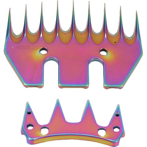 Lame per la tosatura delle pecore, 9 denti, ricambio per tosatrici per alpaca, tosatrici elettriche colorate per lana, con spaziatura di 10 mm. (1/5)