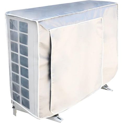 Cache extérieur climatiseur 1,5P dimension 80x26x57cm en tissu Oxford étanche, protection anti-UV et contre pluie, neige, gel et intempéries (1/5)