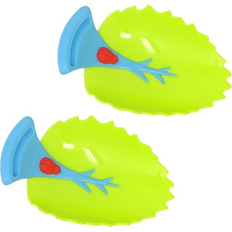 Rallonge de robinet en forme de feuille en 2 pièces, rallonge de poignée d'évier, solution de lavage des mains sûre et amusante pour les enfants, style : style2 (1/5)