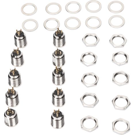 10 Connecteurs XLR Mâle 4 Pins pour Microphone - Montage Panneau Audio (1/5)