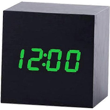 horloge en bois colorée à commande sonore (1/5)