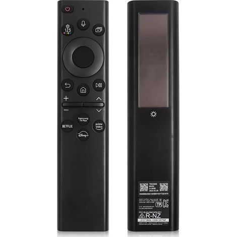 Télécommande vocale neuve pour téléviseur intelligent Samsung BN59-01385A - Compatible avec les boutons Netflix et Prime (non alimentée par l'énergie solaire) (1/5)