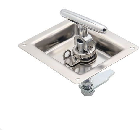 Poignée de porte réglable en zinc pour camping‑car et bateau – Téton rabattable en T – Verrou de sécurité pour armoire et cabine (1/5)