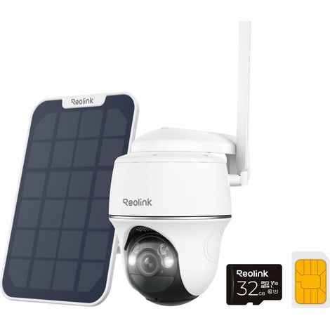 3G/4G LTE Camera Surveillance Extérieure avec Carte SIM+microSD 32Go, 5MP Caméra Solaire PT, Détection Intelligente, Vision Nocturne Couleur, Audio Bidirectionnel, Go Plus+Panneau Solaire (1/5)