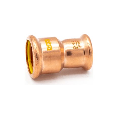 PrimaPress Copper Pressfit Gas Coupler 28x22mm - 50 Year Warranty (1/2)