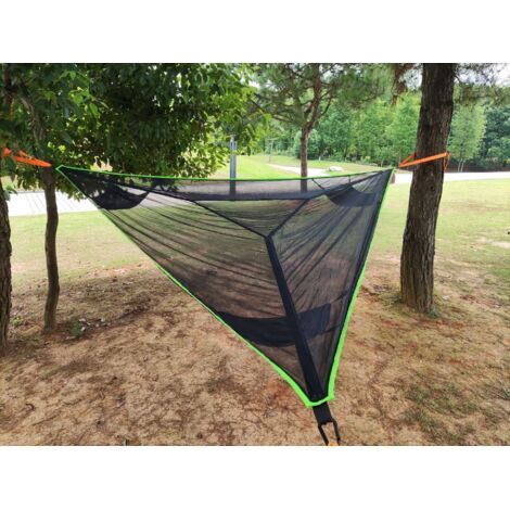 Hamac triangulaire aérien multi-personnes Hamac pliable en maille portable (1/5)