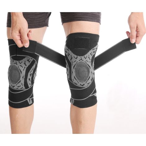 Genouillere - Soutien Compressif Élastique pour Sport - Pour Basketball Course Marche - Par Paquet de 2 (1/5)