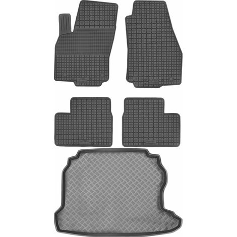 Juego de alfombrillas de goma para coche y alfombrilla para maletero para Opel Astra II G Sedán (1998-2009).