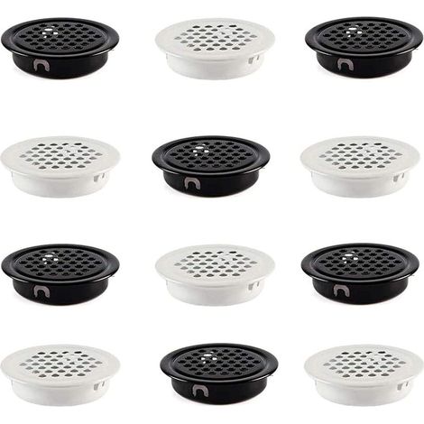 EASYCOMFORT 12 Pièce Grille D'aération Trou Inox, Grille de Ventilation de Forme Ronde, Évents D'aération en Acier Inoxydable, Ventilation des Trous de Maille, pour Armoire de Cuisine Armoire (1/5)