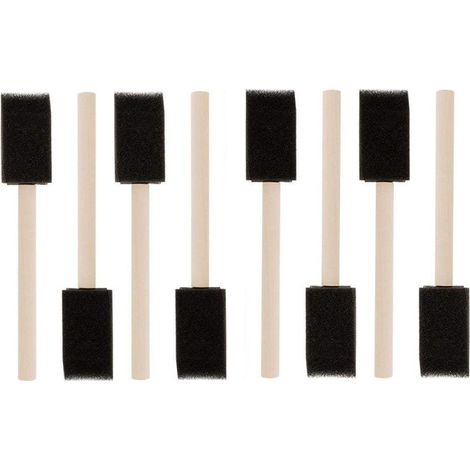 Pinceau En Mousse - 50 Pièces - Pour Peinture Vernis Polyuréthane - Manche Bois - Idéal Espaces Étroits (1/4)
