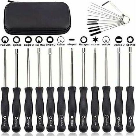 Ensemble de 12 outils de réglage de carburateur et tournevis de réglage pour moteur à 2 temps, pour débroussailleuses, tronçonneuses Poulan, Husqvarna, STHIL, Echo (1/4)