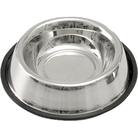 Ciotola in acciaio con bordo in gomma antiscivolo per cani 700 ml