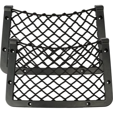 2 Pièces Filet Rangement pour Camping Car Sac Pocket Organizer de Voiture Sacs de Rangement en Filet pour Coffre de Voiture Filet de Rangement de Coffre Filet Rangement pour Voiture (32cm x 21cm) (1/5)