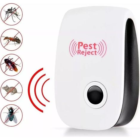Répulsif anti-insectes électronique à ultrasons (lot de 6), boîtier intelligent en ABS ignifugé, anti-souris, prise UE 220 V (1/5)