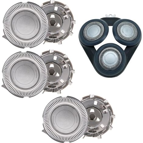 Lot de 3 têtes de rasoir de rechange pour Phi-lips Series 1000, 2000, 3000, 5000 en acier inoxydable, tête de coupe compatible avec rasoir électrique séries AT8XX/AT7XX/PT8XX/PT7XX (1/5)