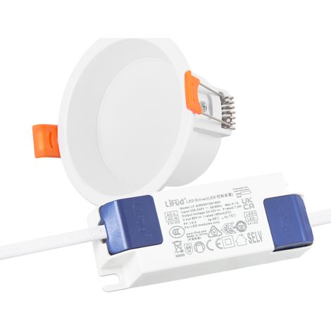 Downlight LED 7W 140Lm/W Driver LIFUD Flicker Free 2700ºK [HO-DL01-LI-7W-WW]