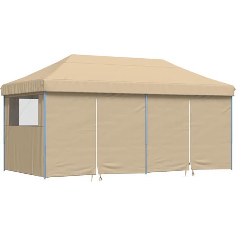 vidaXL Tente de réception pliable escamotable avec 4 parois latérales
