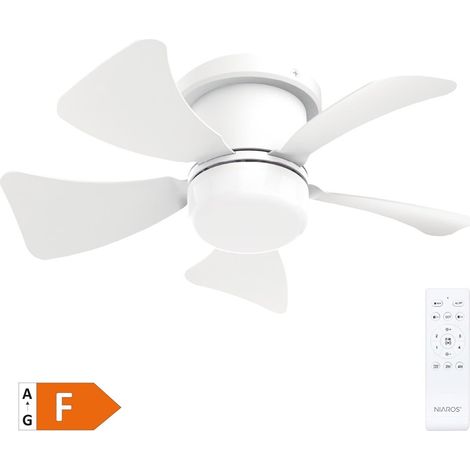 Mini ventilatore da soffitto "Oristan" con luce LED dimmerabile e telecomando () bianco