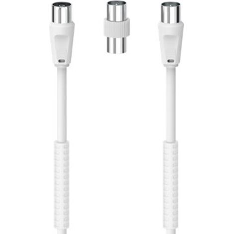 Hama 7205301 cable coaxial 3 m Blanco