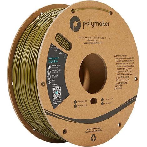 Filamento PolyMaker PolyLite PLA Pro 1.75 mm Jam-Free (1/3)