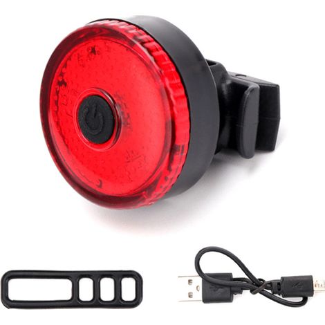 Feu arrière de vélo rechargeable USB, lampe de sécurité pour VTT, vélo de route et vélo de montagne. (1/5)