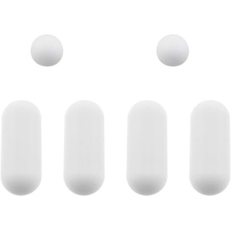 Butoirs de siège de toilette Blanc Butoirs de siège de toilette universels utilisés à domicile, à l'hôtel, à l'hôpital (4 x forme longue + 2 x forme ronde) (1/4)