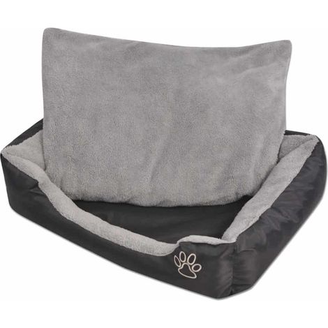 Cama para perros con cojín acolchado Talla XXL Negro vidaXL (1/5)
