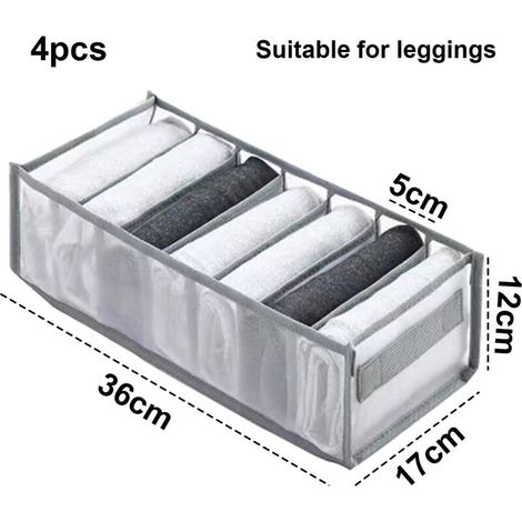 Set di 4 organizer per armadio, cassetti pieghevoli per armadio, contenitori per abiti da camera da letto (1/3)