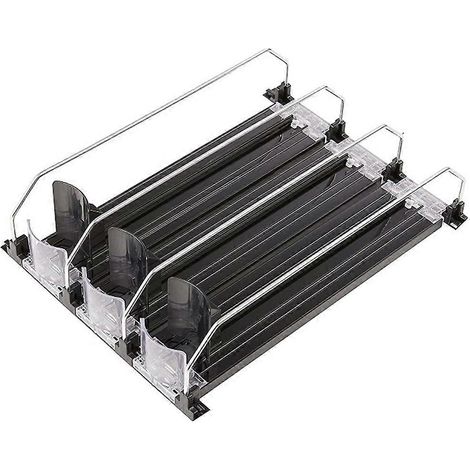 Distributeur de canettes de soda pour réfrigérateur avec glissière réglable - Idéal pour les sodas, la bière et autres boissons (1/5)