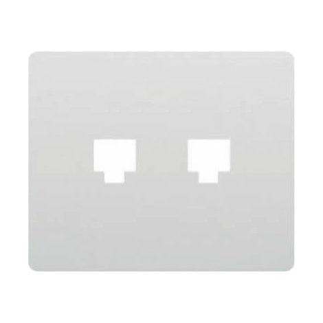 Cache douille double TELF ou RJ45 BLANC BJC IRIS 19882