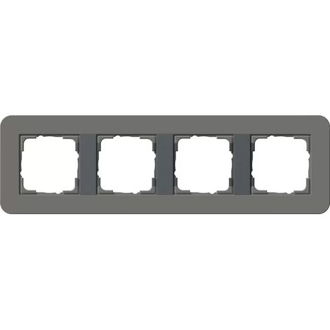 Gira Abdeckrahmen 4f Gira E3 Dklgrau/Anthrazit 0214423 (1/2)