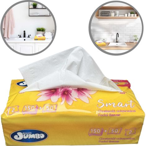 Salviette universali 200 pezzi. JUMBO SMART ELEPHANT foil 2W - 1 confezione.