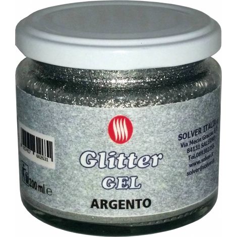 GLITTER GEL ML.200 COLORE ARGENTO