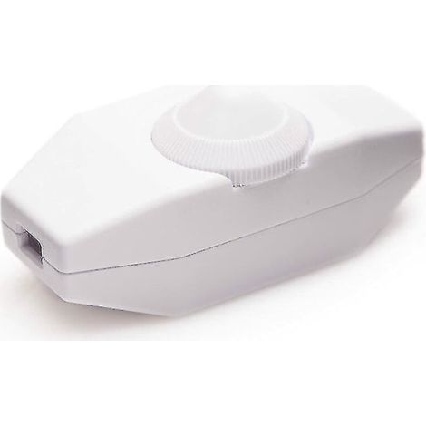Variateur de lumière blanc 220-230V, interrupteur rotatif avec bouton poussoir pour LED dimmable, commande d'éclairage mural, réglage d'intensité, 1 pièce (1/3)