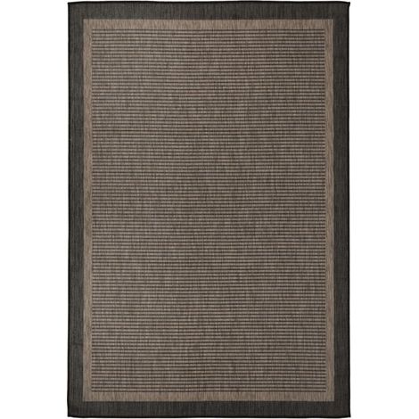 Tapis à tissage plat d'extérieur 160x230 cm Marron foncé (1/5)