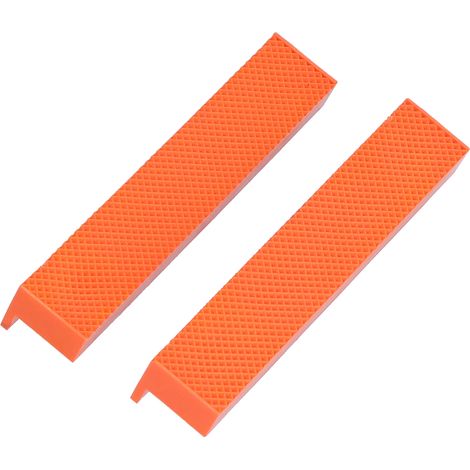 Lot de 2 protège-mâchoires en ABS à rainures multiples en V, pour étau magnétique d'établi, 15 cm (6 pouces). (1/5)
